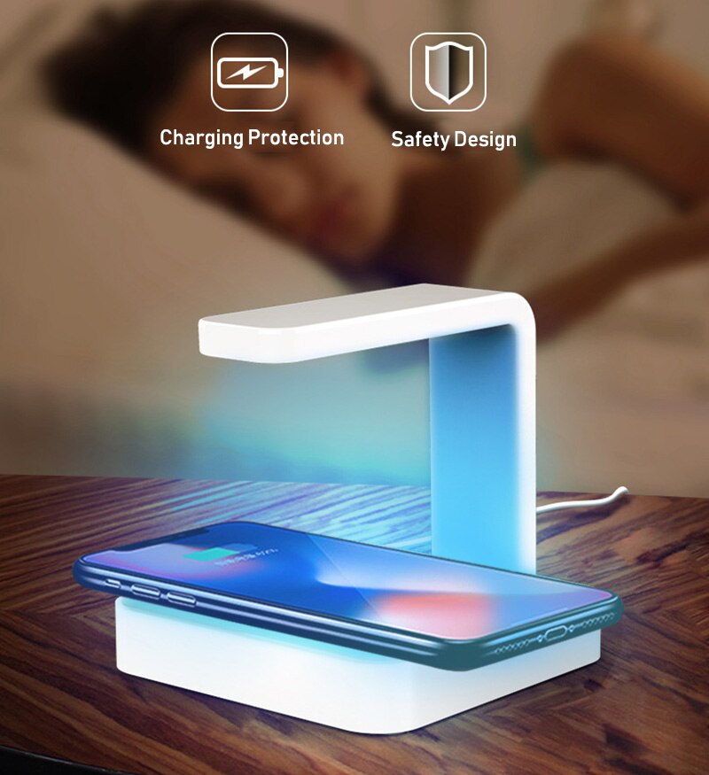 2 In 1 Telefon Uv Sanitizer Drahtlose Schnelle Lade Tragbare für Uv-Desinfektion Lampe Maske sterilisator Alle handys