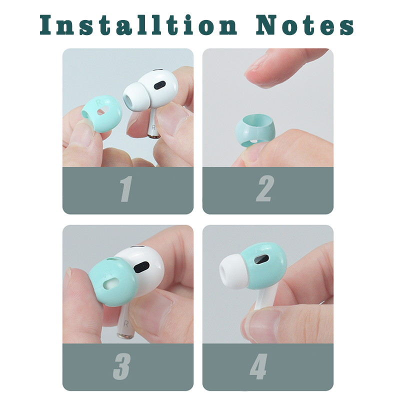 For Airpods Pro 2 Silicone Skin Cover Eartips Earpads For Apple AirPods 2 Ear Tips Buds Earphone Wireless Bluetooth Accessories