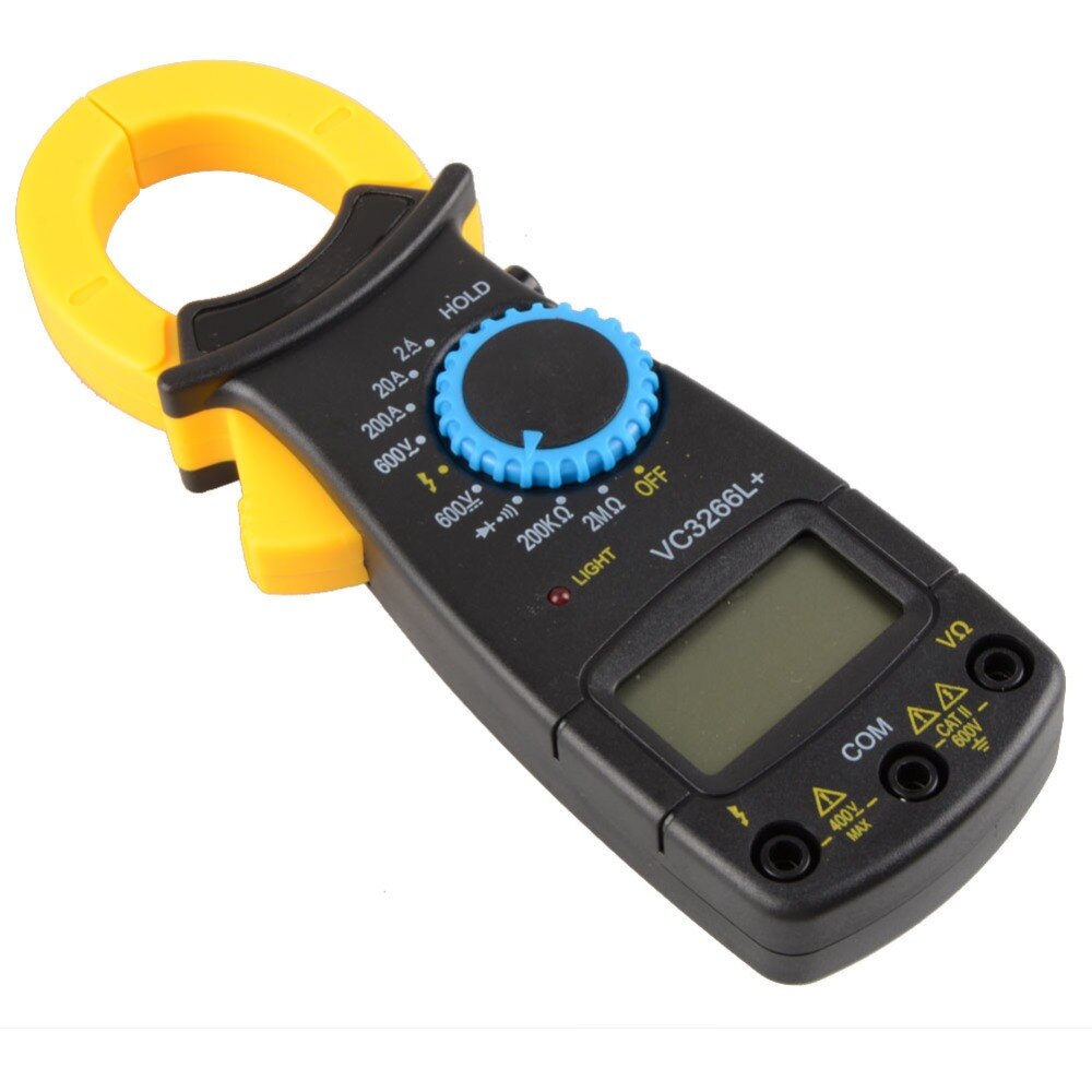 Black AC Digital Clamp DT3266L LCD Display Digital Multimeter Digital Clamp Meter Probe Without Battery P28