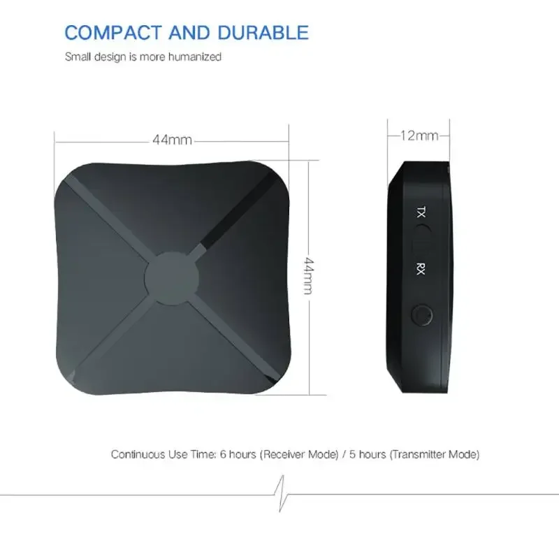 KN319 receptor transmisor Bluetooth 2 en 1 convertidor receptor de Audio estéreo adaptador inalámbrico con RCA 3,5 MM AUX para coche TV PC