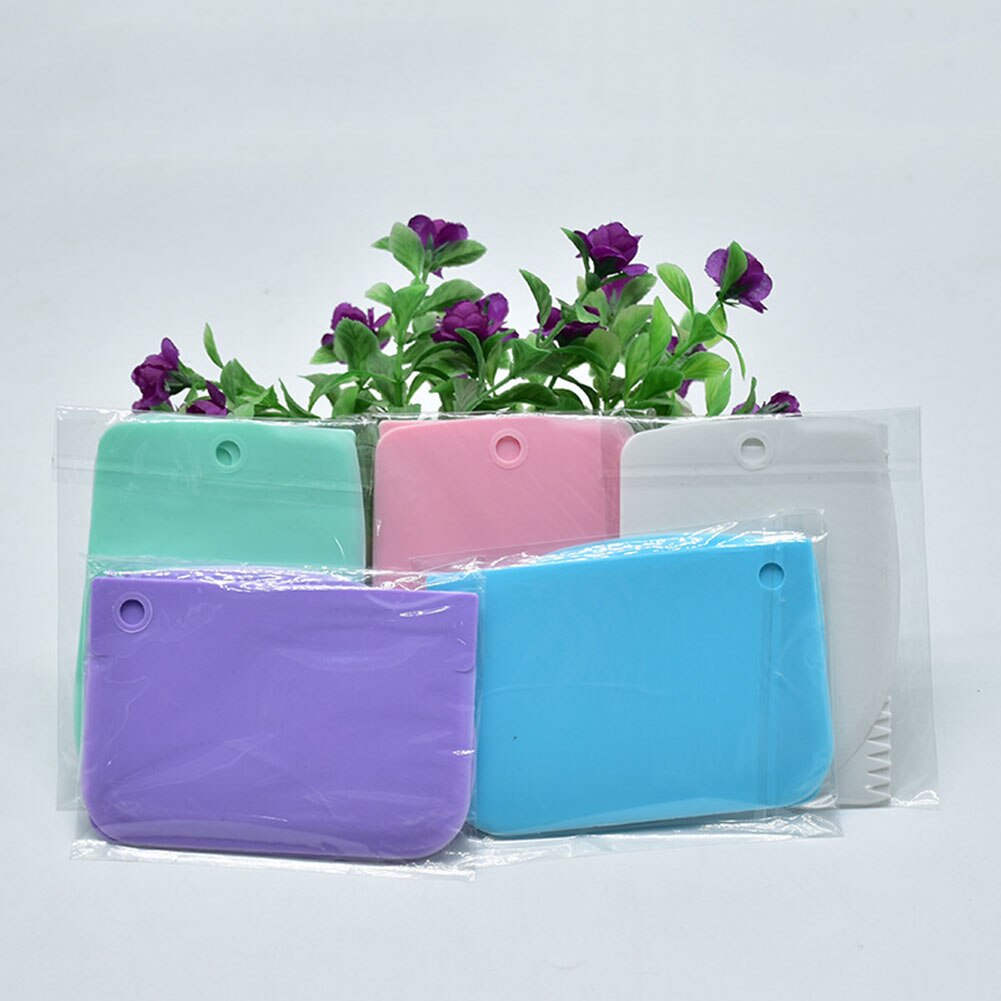 3Pcs/Set Plastic ToolsDough Icing Fondant Scraper Cake Decorating Plain Trapezoid Shape Baking Cutters Cake Bread Pasty