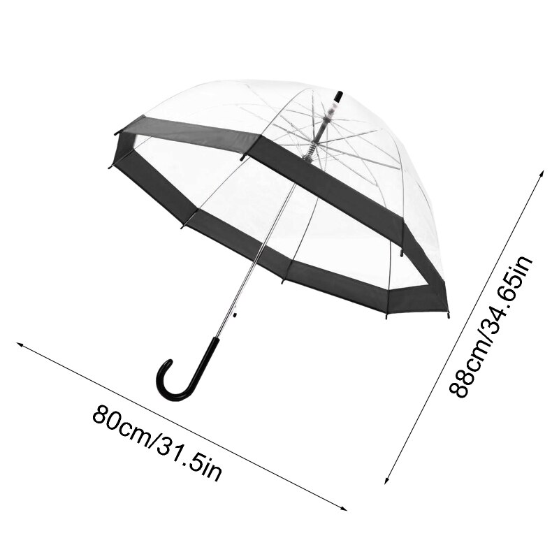 Transparent Umbrella Rain Sunny Women Girls Ladies Novelty Items Long Handle Umbrellas Rainproof Unbrellas