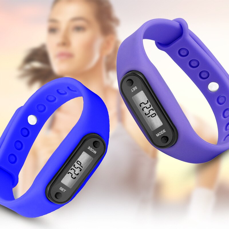 Digital LCD Walking Distance Wristband Silicone Run Step Watch Bracelet Pedometer Women&Men Sport Fitness Calorie Counter