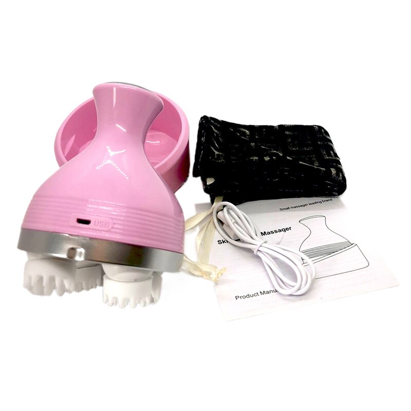 Health Care Electric Head Massage Body Massager Relaxation Massageador Corporal Relieve Fatigue Scalp Masaje Saudej Waterproof: pink with bag