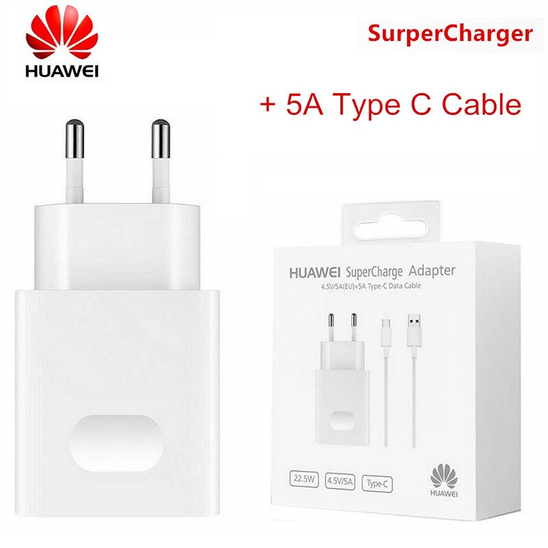 Huawei-cargador USB 100% Original, dispositivo de carga rápida de pared, 5A, 2M, tipo C, P20 Pro Lite, P10, 9 Plus, Mate10, 9