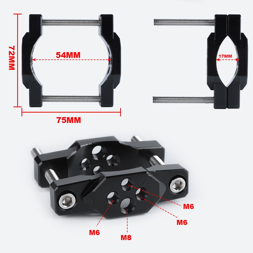 Handlebar Riser Handlebar Risers Clamp 25mm/1in with Bolt