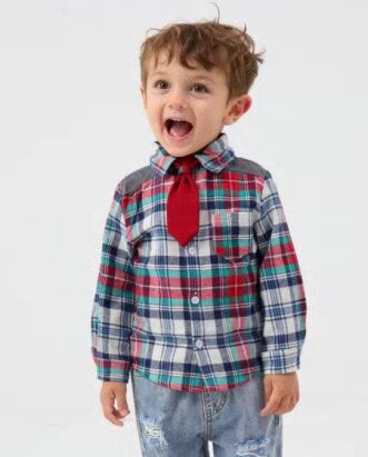 Kimocat Baby Boy Kleding 100% Katoen Lente Herfst Lange Mouw Kind Kids Jongens Plaid Tops Casual Kleding: syb1495 Gray / 3M