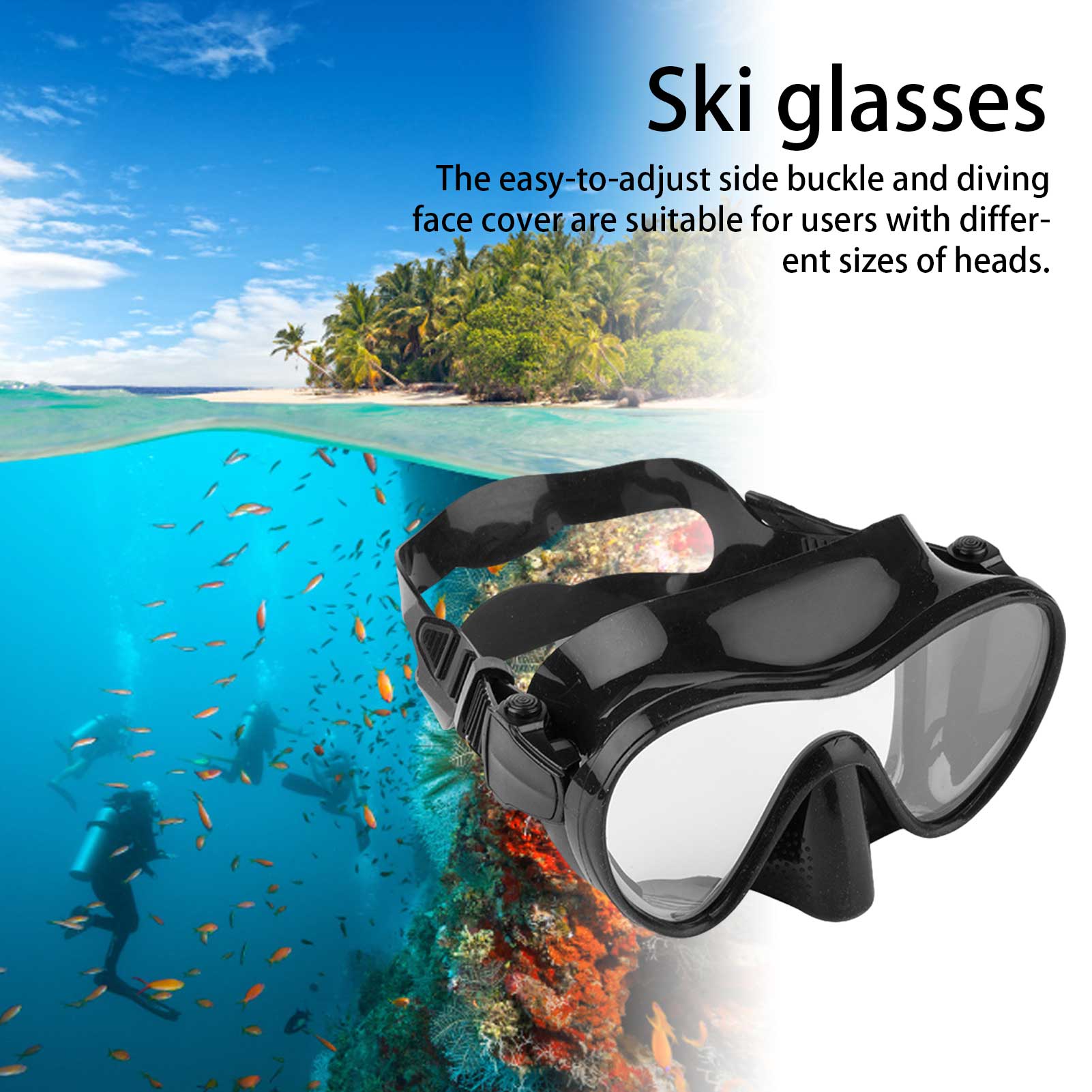 Kids Swim Goggles Diving Glasses Rubber-coated Frameless Swimming Goggles Anti-Fog Anti-UV Snorkeling Swimsuit Diving Eyewear