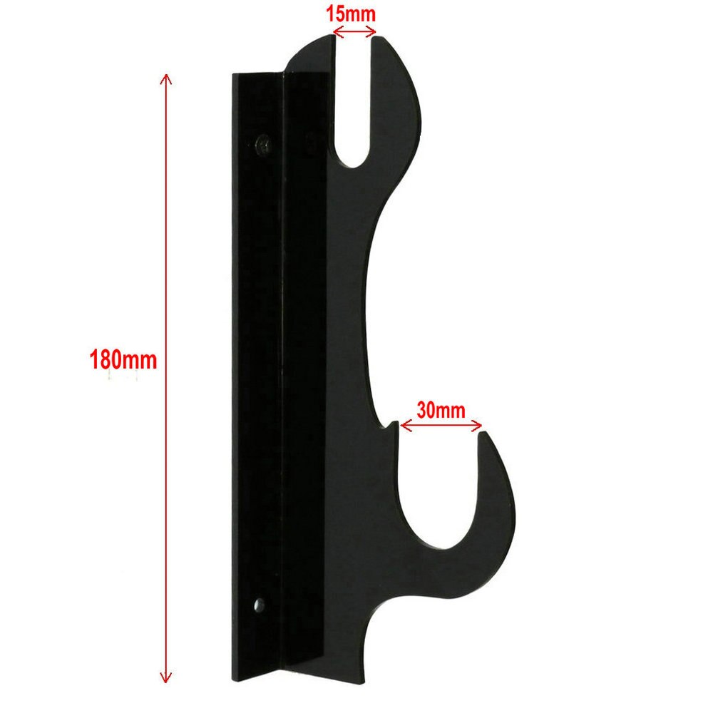 2Pk Acrylic Wall Mount Samurai Sword Hanger Holder Rack Acrylic Wall Mount Sword Hangers (Black or Clear)