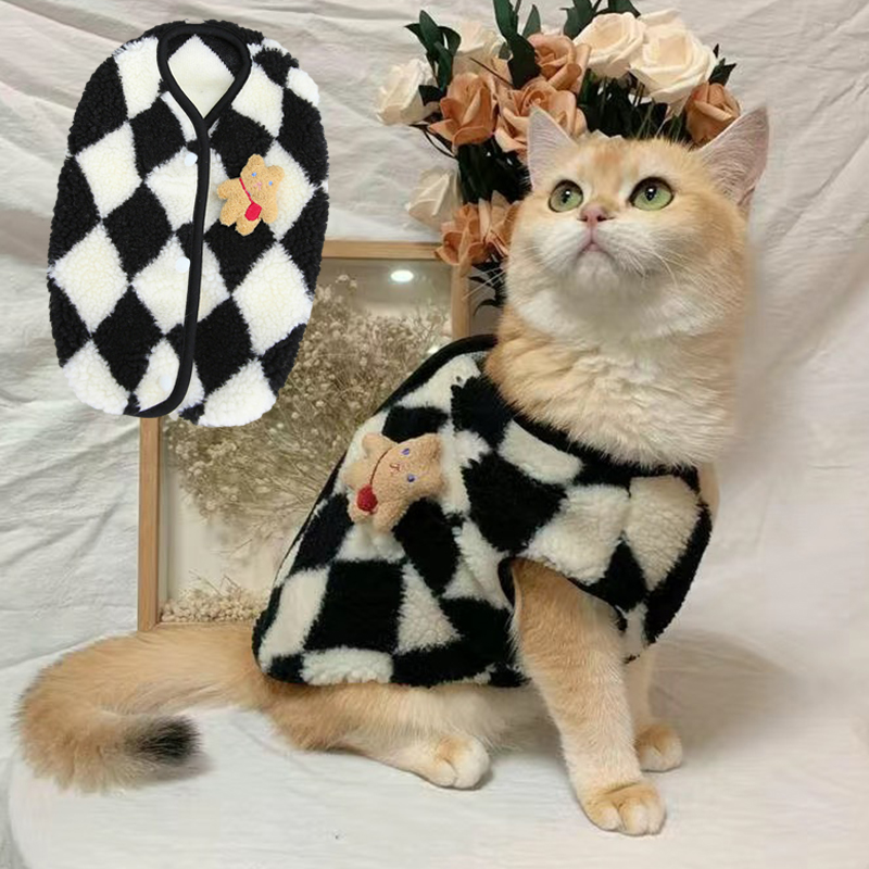 Suéter de gato Sphynx a la , cárdigan para gatos, Gotas, ropa cálida de lana para mascotas, chaquetas para perros Garfield Katten, ropa para mascotas