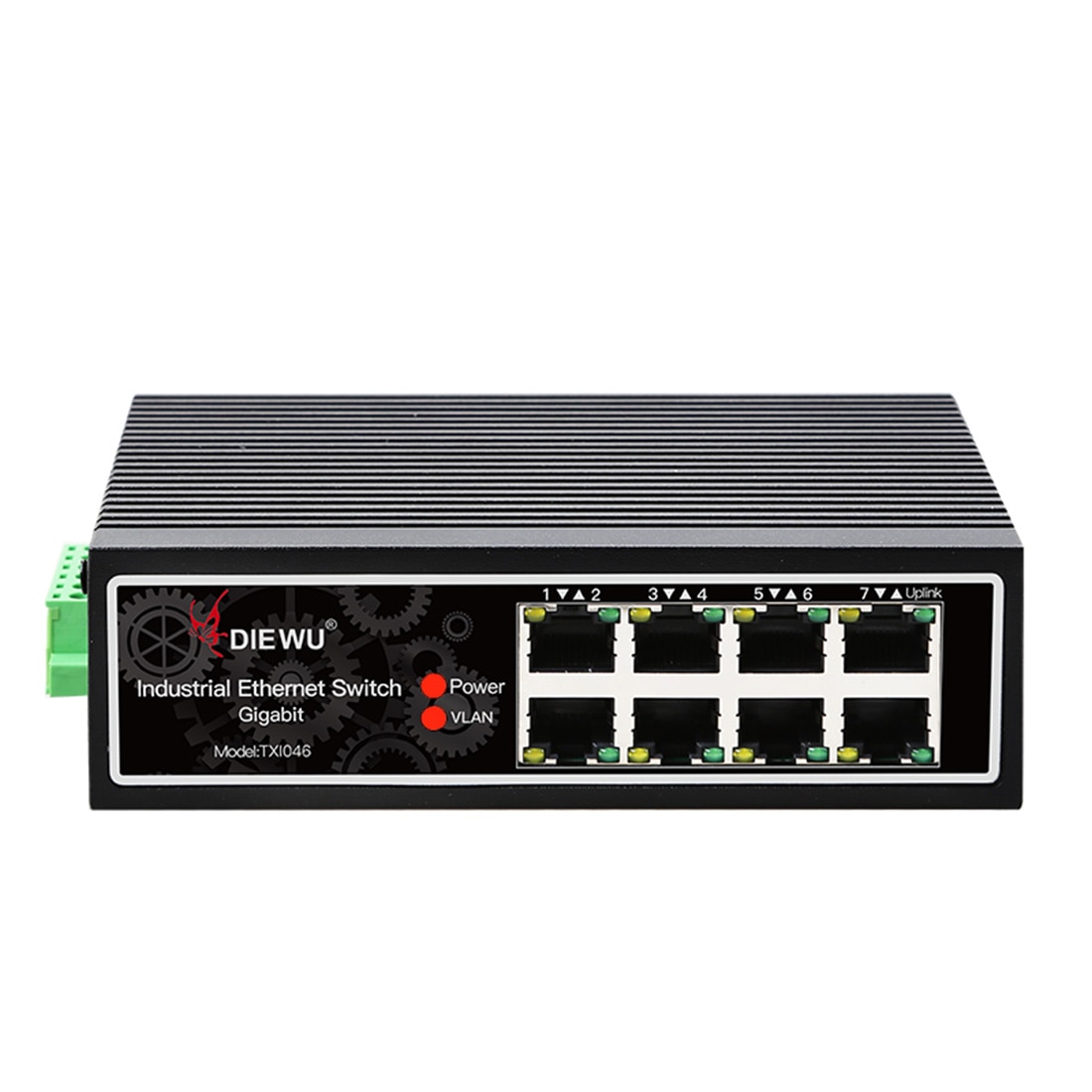 5 Poorten Industriële Ethernet Switch10/100/1000M Gigabit Netwerk Switch Din Rail Type Netwerk Lan Adapter Signaal versterken