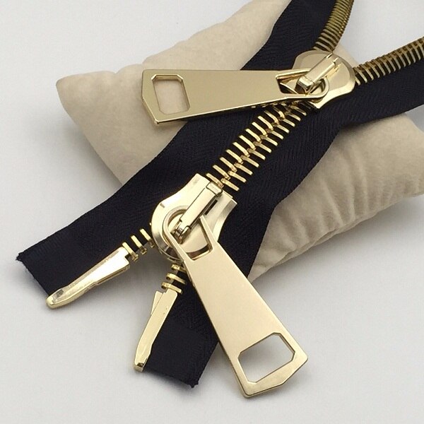 big zipper #15 metal zipper for sewing double sliders for wind coat down jacket bags repair 85cm 100cm 1piece black white zip: black gold / 100cm