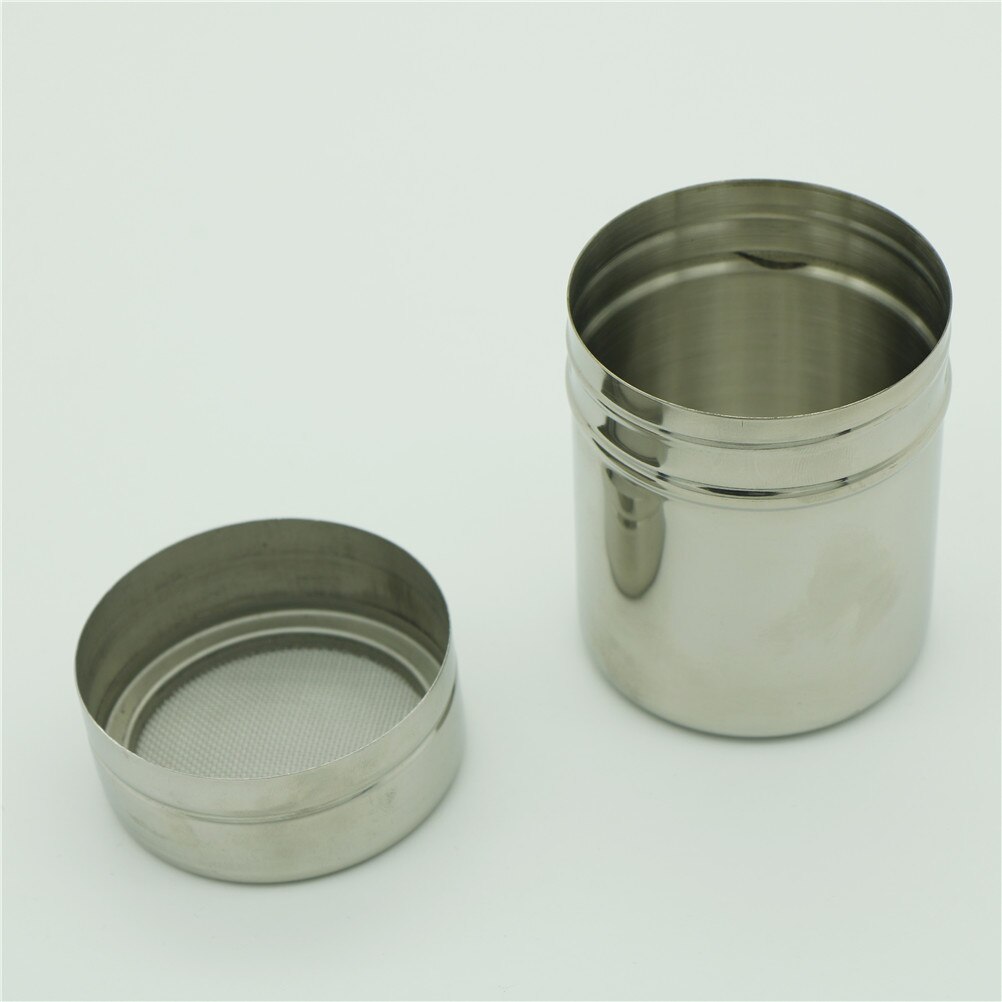 1Pc Silver Stainless Steel Flour Salt Sifter Icing Sugar Dredger Cocoa Chocolate Powder Shaker 3 Sizes