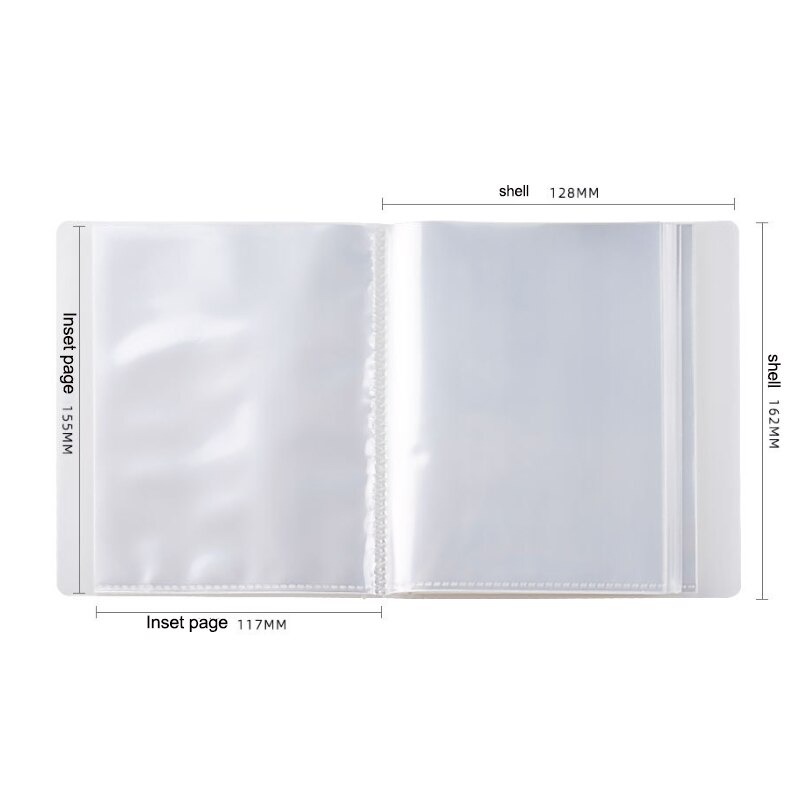 A6 PVC Pouch Transparent Bag Card Bills Bags Loose Leaf Storage Organizer Plastic Card Holder Pockets