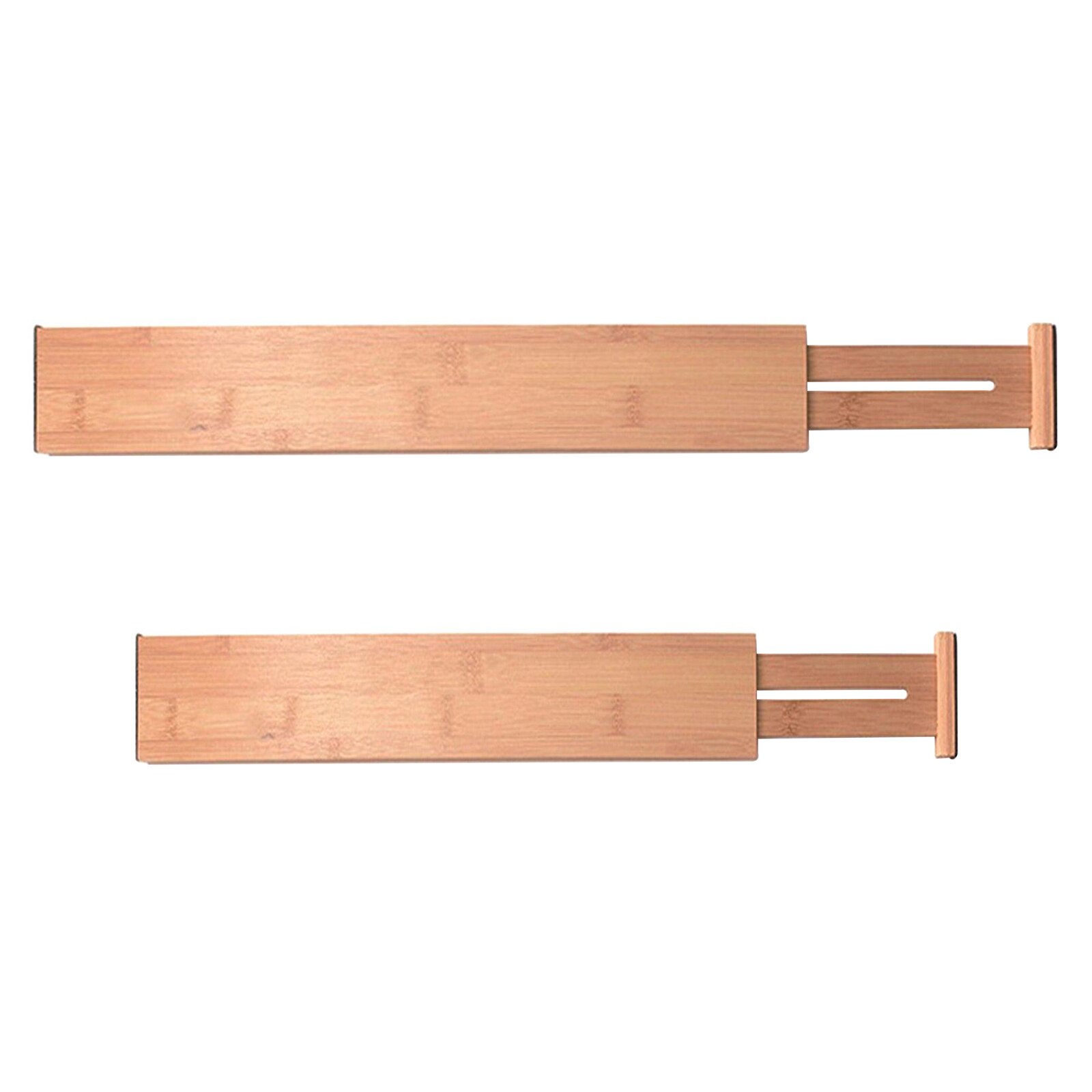 Expandable Bamboo Drawer Dividers Spring Loaded Wood Organizing Kitchen