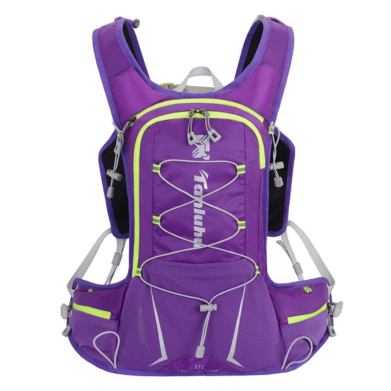 15L Outdoor Fietsen Hardlopen Rugzak Mannen Vrouwen Water Rugzak Ultra Licht Fietsen Ademende Cross Country Marathon: purple