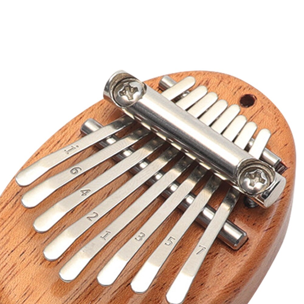Retro Kalimba Draagbare Duim Piano Houten Exquise Vinger Harp Muzikale Mbira Instrument Voor Kinderen Volwassen Beginners 8 Toetsen