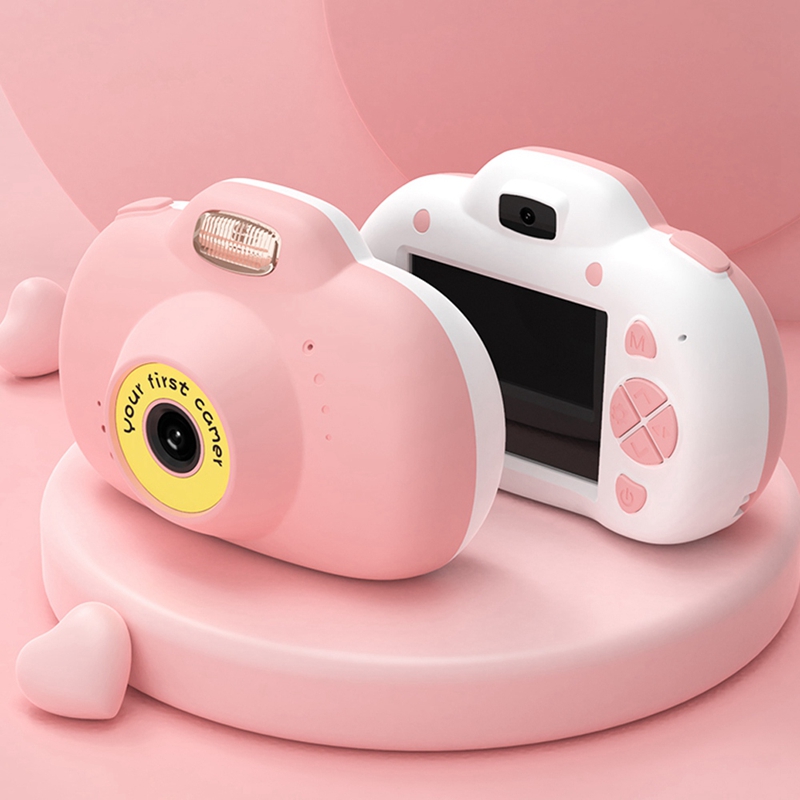 Mini caméra pour enfants caméra intelligente appareil photo numérique pour enfants 20 millions de Pixels + Flash-rose