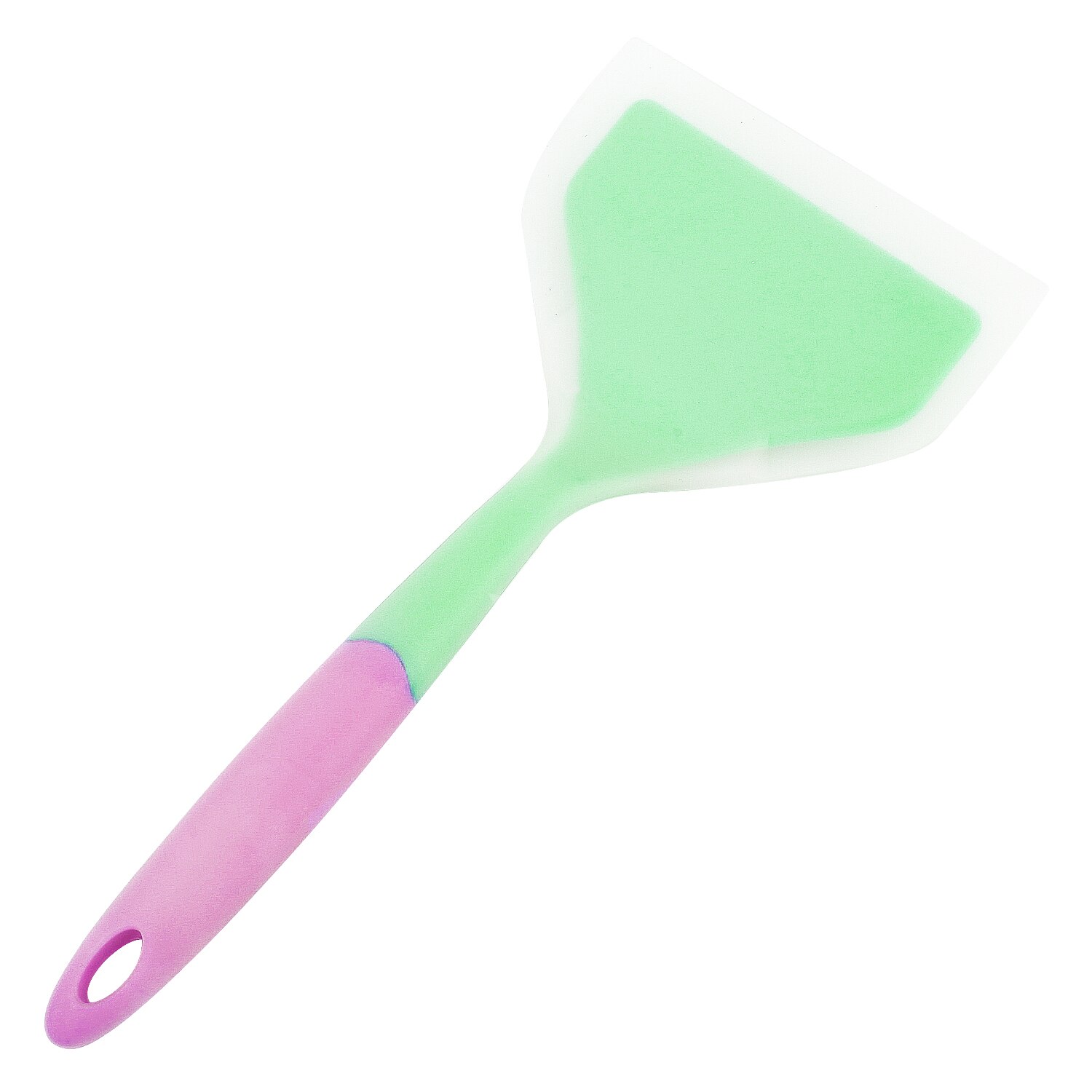 Pro Home Cooking Utensils Silicone Spatulas Beef Meat Egg Kitchen Scraper Wide Pizza Shovel Non-stick Turners Food Lifters Tool: A - Pink Green