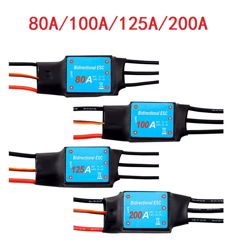 ZMR Bidirektionale 12A-200A Bidirektionale Bürstenlosen ESC für Fernbedienung Auto Pneumatische Unterwasser Propeller