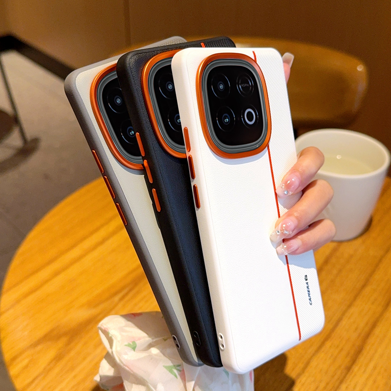 Vivo iqoo  z10 turbo pro  y300 gt neo 10 5g global -kotelo, ylellinen pu-nahkainen värillinen liitos, erittäin ohut suojakuori
