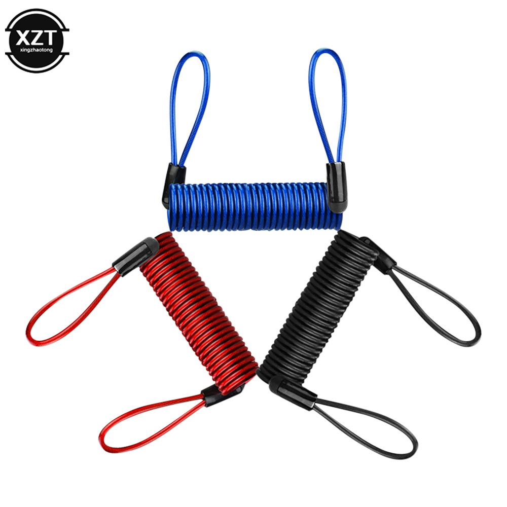 120Cm Alarm Schijf Slot Beveiliging Anti Dief Motorfiets Motorfiets Wiel Rem Alarm Slot & Tas En Herinnering Veer Kabel