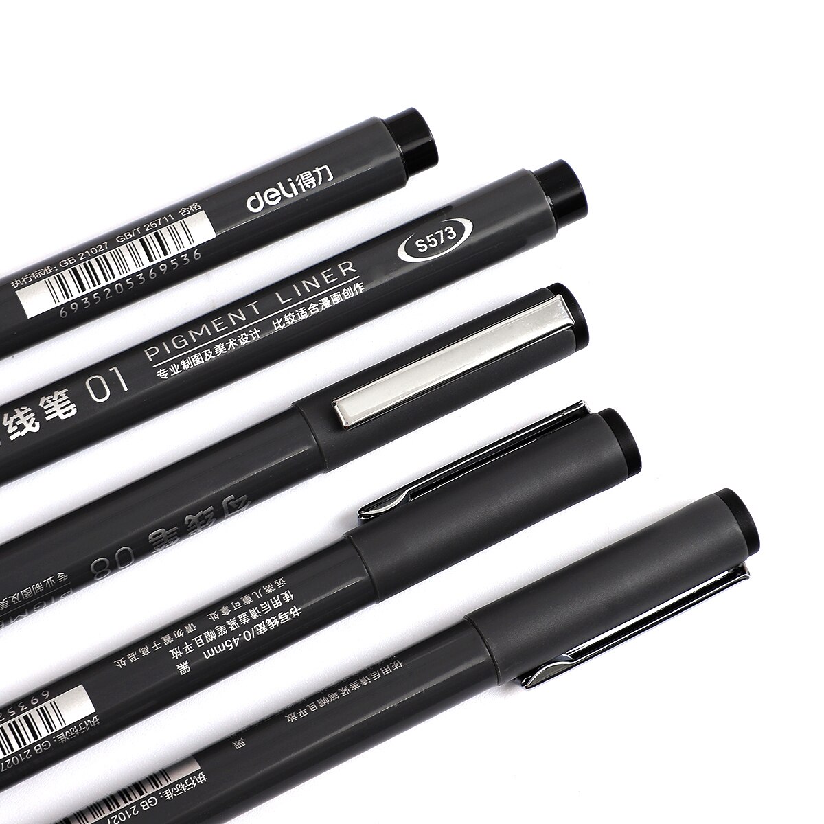 JIANWU 6pcs/set Black Fineliner Sketching Pens Drawing Art Marker Pens For Hook Line Painting Pen Painting supplies