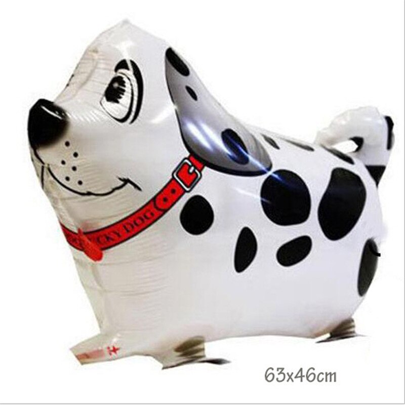Chodzące zwierzę balon z helem dla dzieci artykuły do dekoracji na imprezę uroczy pies/dinozaur balon foliowy na urodziny i bociankowe zabawki prezentowe: Dalmatian