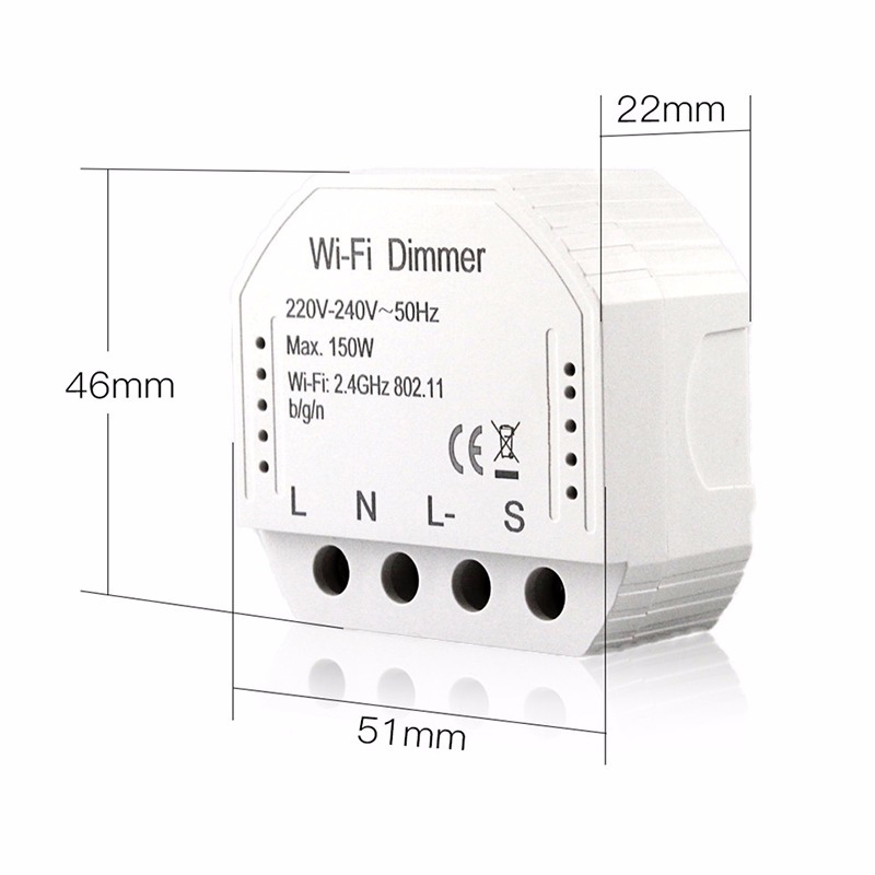 Regulador de intensidad de luz LED inteligente con WiFi, Control por aplicación remota Tuya, interruptor de 1/2 vías, funciona con Alexa de Google, bricolaje