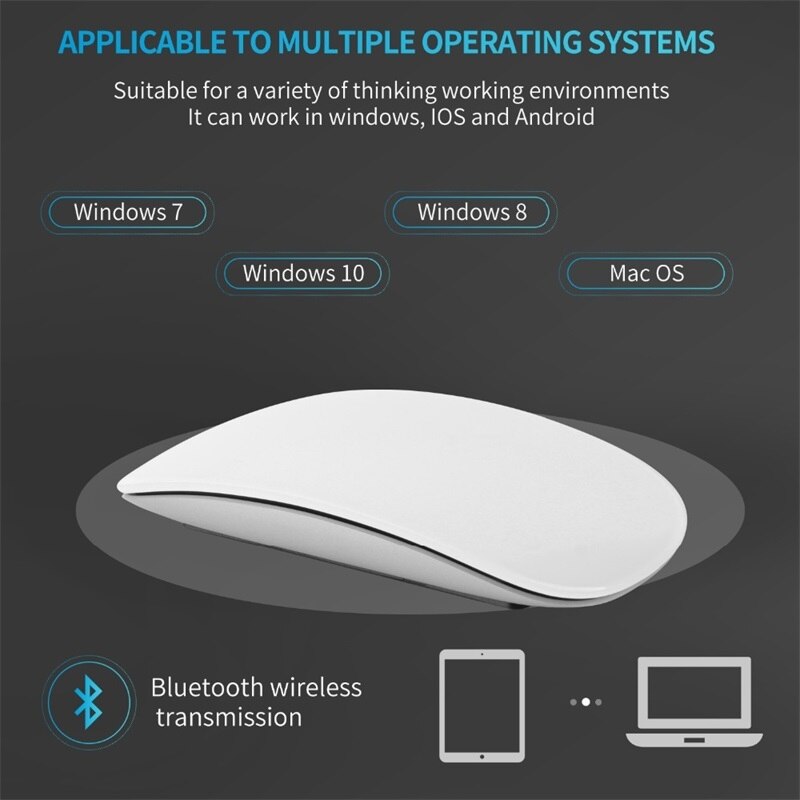 Bluetooth Mouse Arc Touch Magic Mouse Ultra Thin Wireless Ergonomic Silent Mice Rechargeable Optical Mause For Laptop Macbook