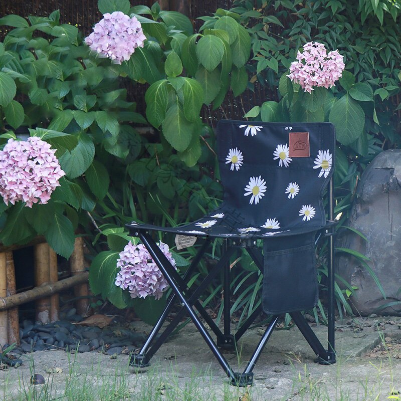 Small Camping Chair Beach Compact Outdoor Side Pocket Fishing Camping Furniture Cadeira Dobravel Multifunctional Chair JD50YZ