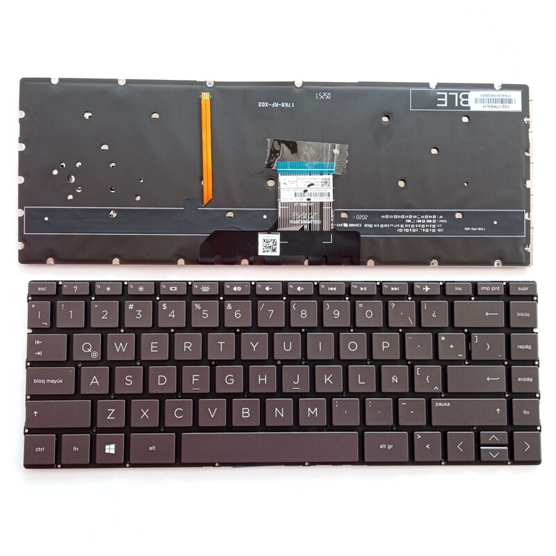 PO/RU/LA Laptop Keyboard for HP Spectre x360 13-AD TPN-W133 13-A E 13-AP 13-AN 13-AQ TPN-W144 13-AG 13-AH 13-BF Backlit: LA Black