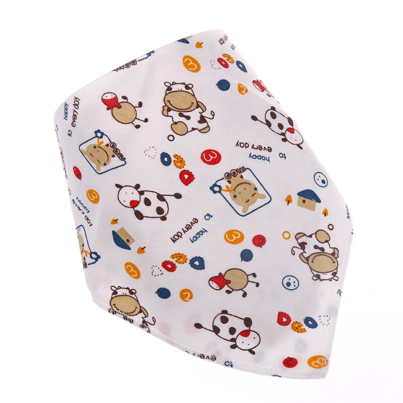 1 stuk gekleurde slabbetjes, katoenen babyvoedingschort, baby-boerendoeken, cartoon speekselhanddoek, baby-eetaccessoire, zachte babyspullen: Goud