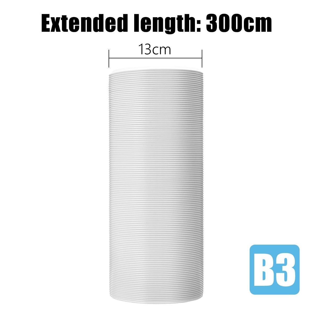Portable Air Conditioner Accessories Window Plate Adaptor Exhaust Hose Tube Air Conditioner Spare Parts: 13x300Exhaust hose