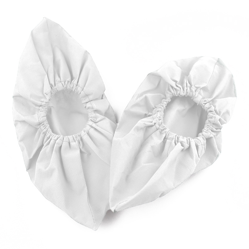 Herbruikbare Overschoenen Non-woven Schoen Cover Huishoudelijke Dikke Wasbare Schoenen Covers Antislip Wasbaar Doek Schoen tas Schoen Cover: WHITE