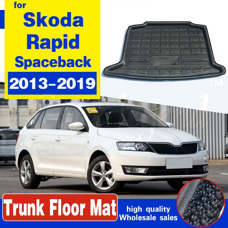 Apto para Skoda Octavia Spaceback Hatchback ~ trasero maletero bandeja Boot Liner de carga Mat Pad piso alfombra barro patada de a