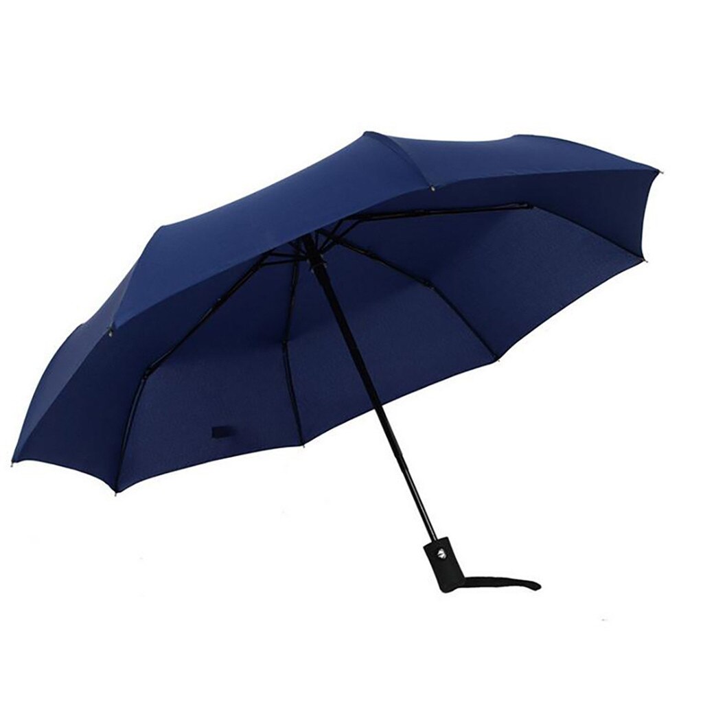 Populær automatisk paraply vindtæt herre sort kompakt bred auto åben tæt letvægt: Flåde