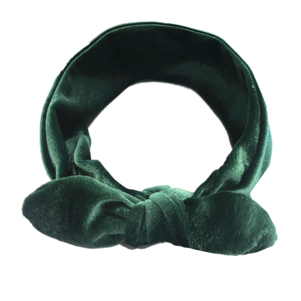 Gloednieuwe Peuter Baby Meisjes Fluwelen Lint Hair Bows Hoofdbanden Bunny Oren Grote Boog Haarbanden Candy Kleur Solid hoofddeksels: B