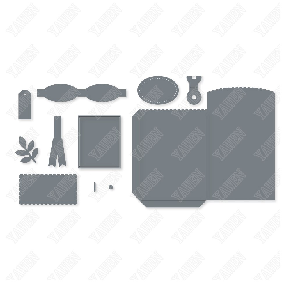 Envelope Rectangle Metal Cutting Dies Scrapbooking Card Stencil Paper Cards Handmade Album Stamp Die Sheets: Default Title