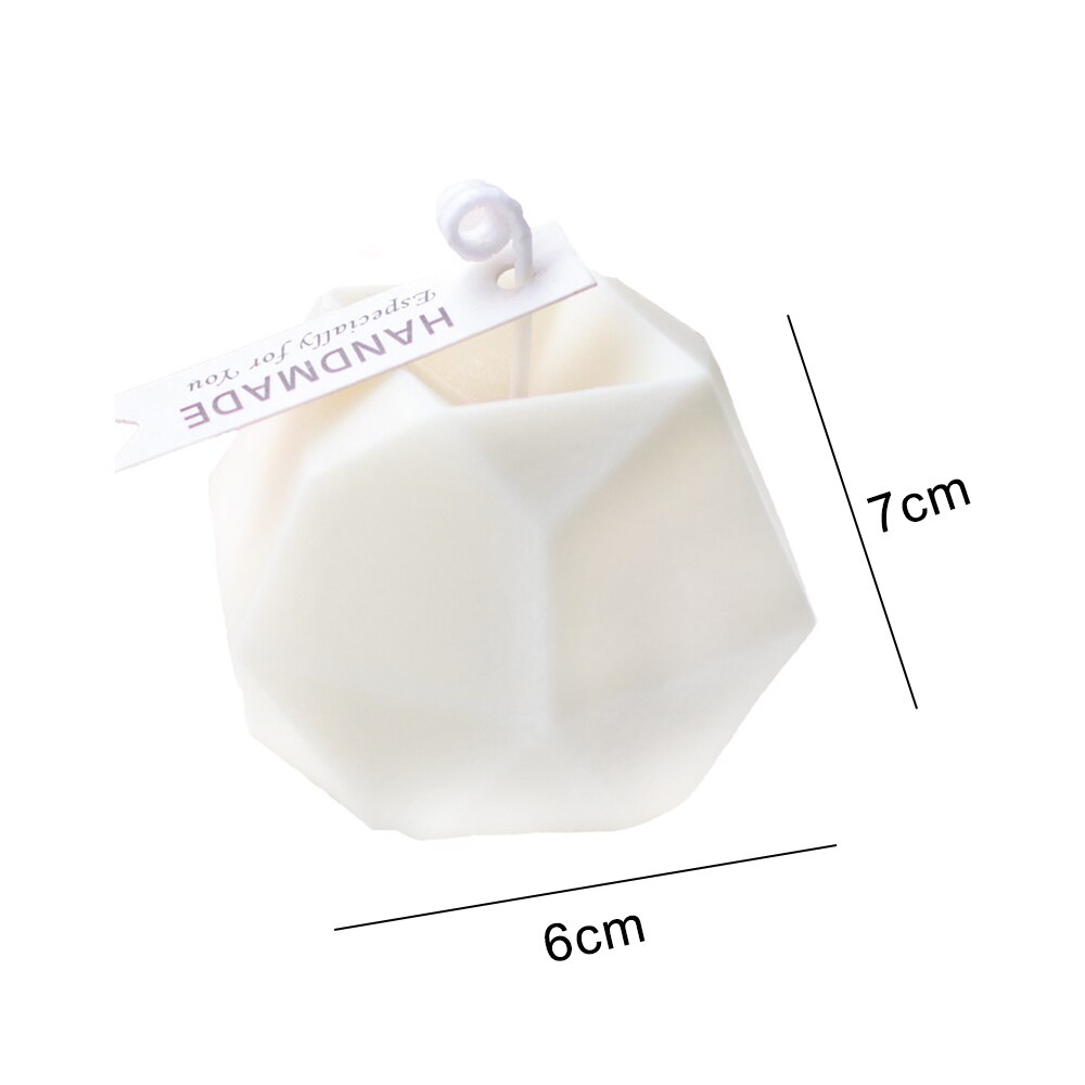 Huit faces multilatérales diamant visage Cube bougie à bricoler soi-même moule à la main aromathérapie bougie Silicone moule: A