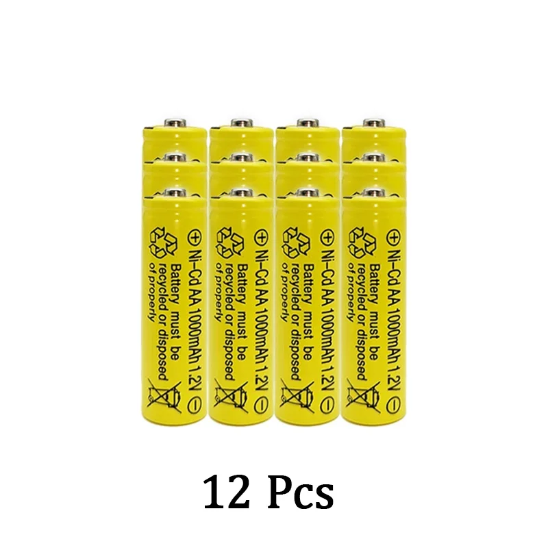 Batería AA Ni-cd 1,2 V recargable, 1000 mAh, utilizada para relojes, ratones, juguetes eléctricos, controles remotos, cargador AA Ni Cd: Beige