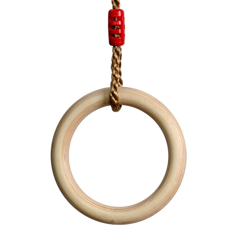 Kids Gymnastic Rings Exercise Rings for Kids Trapeze Doorway Swing Rings Wooden Gym Rings for Kids Indoor Pull Up Rings: Default Title