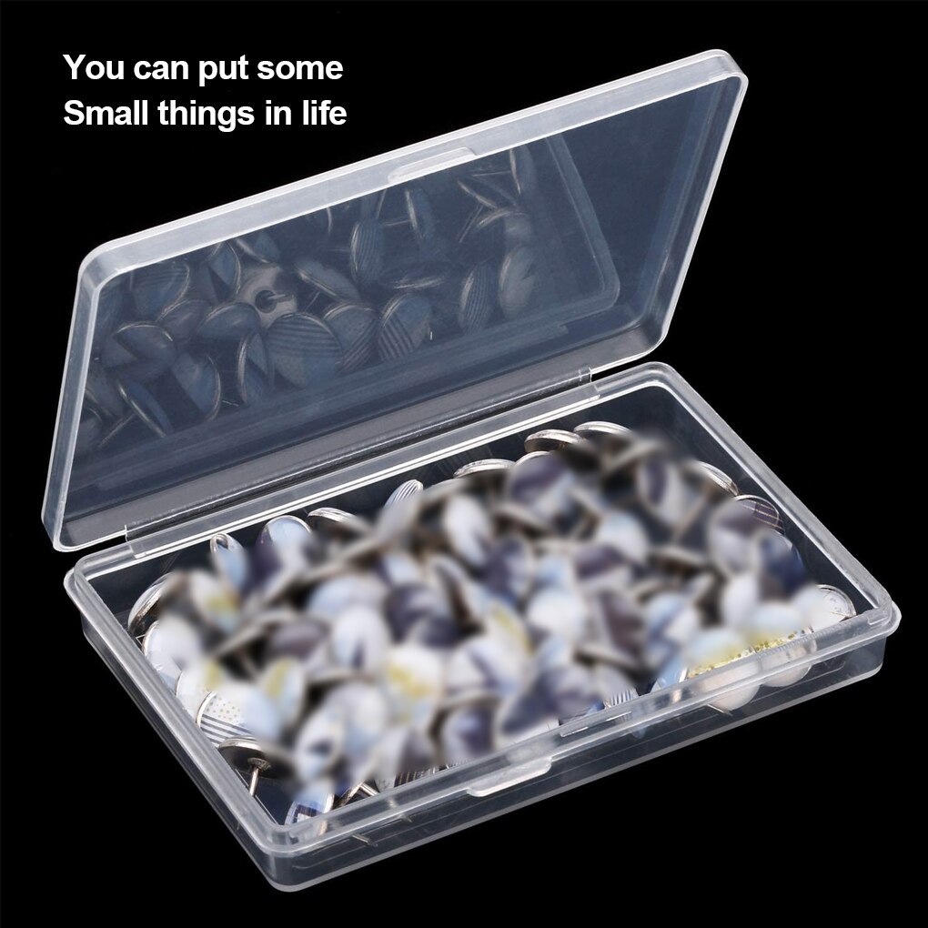 1PC Small Storage Bins Organizer Containers Transparent Classroom Organization Case DIY for Push Pins Thumbtacks for Wall Maps