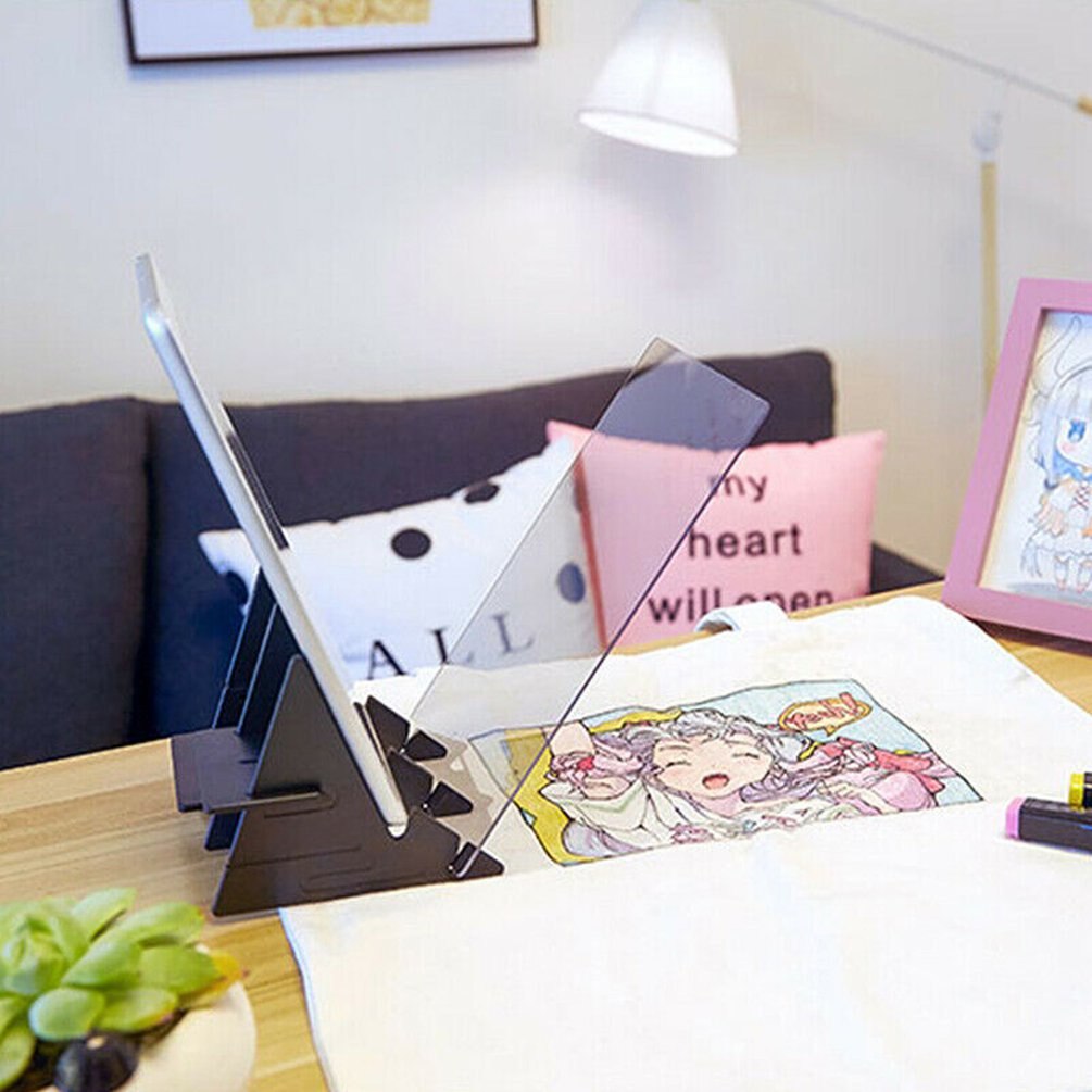 Optical Drawing Board Sketch Reflection Painting Board Tracking Projection Mirror Plate Children Light Image Copy Table