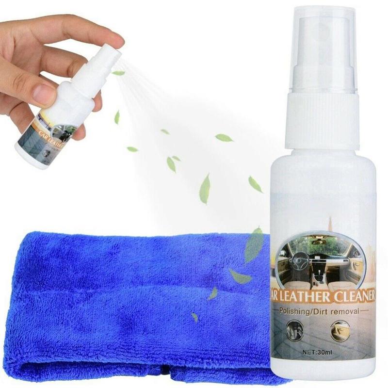 30ml Leather Seat Dashboard Maintenance Cleaner Dust Removal Car Interior Cleaner Sofa Leather Care Refurbisher Cleaner