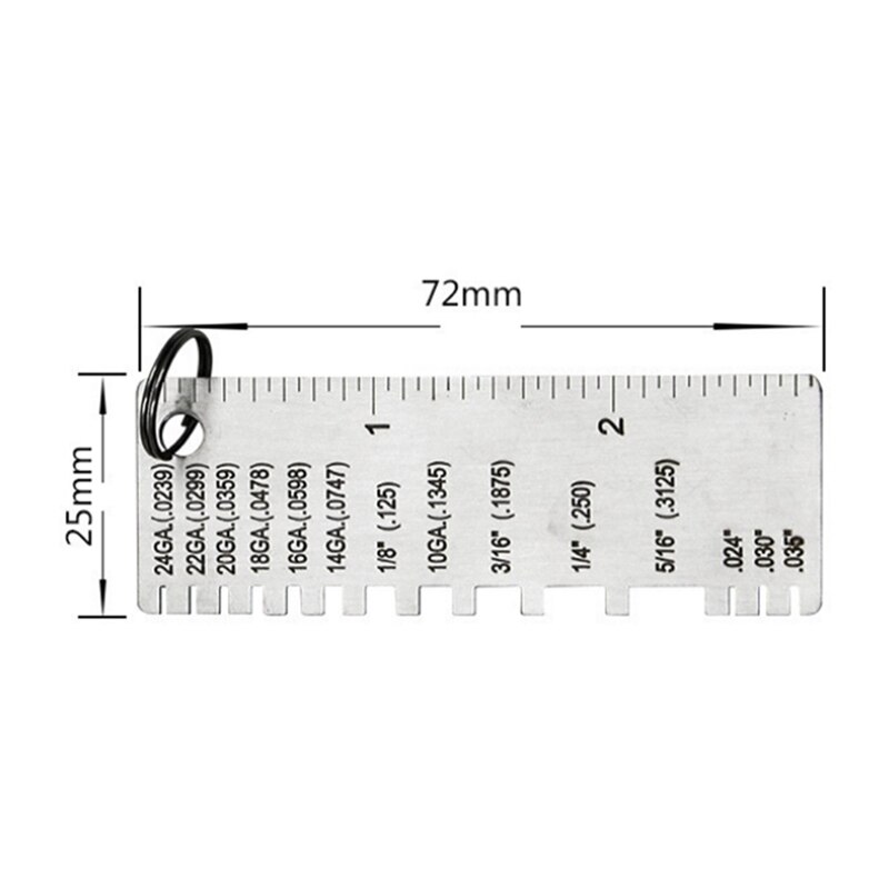 Metal Sheet Thickness Gauge,Dual-Sided Round Metal Sheet Gauge-Wire Gauge Measurement Tool,Welding Gauge Thickness Gauge