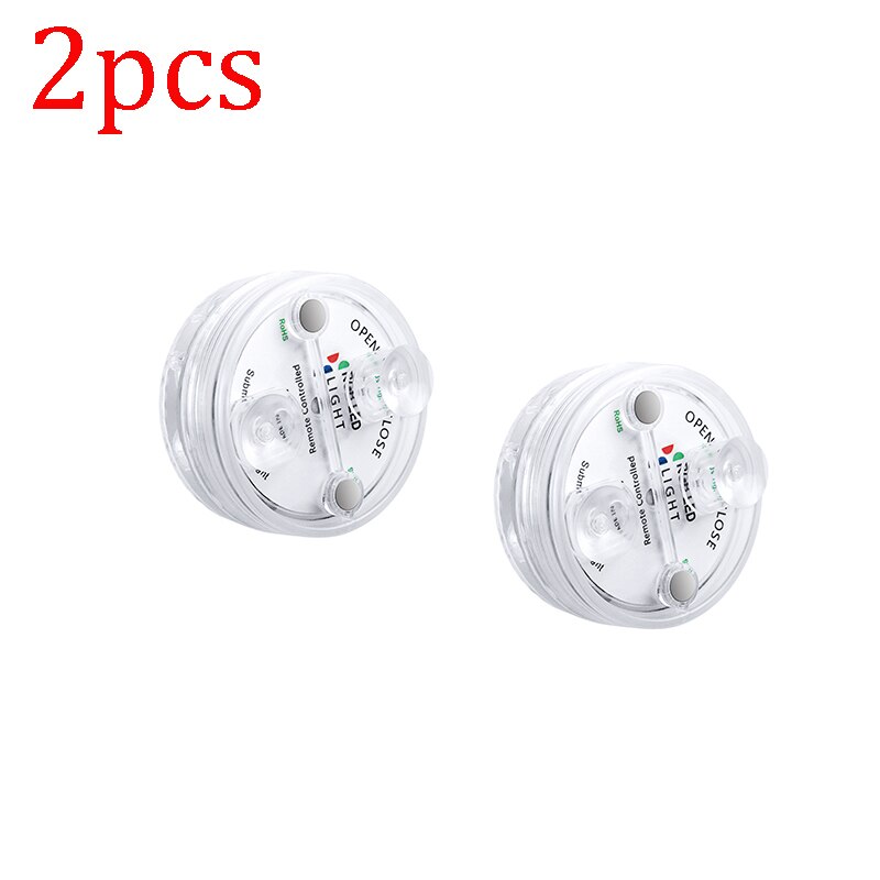 13 Led Submersible Led Verlichting Onderwater Verlichting Kleur Veranderende Zwembad Verlichting IP68 Waterdicht Met Afstandsbediening Magneten Zuignappen: 2PCS