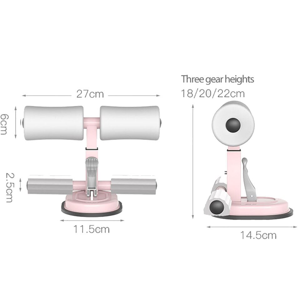 Fitness Suction Cup Sit-Up Cushion Sit Up Stand Bars Abdominal Core Strength Muscle Training Home Gym Body Shaping Building Bar