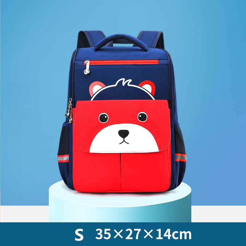 Lovely Cat Girl School Bags for Kids backpack 1-6 Grade School Backpacks Little Girls School Bag bookbag mochila: S red