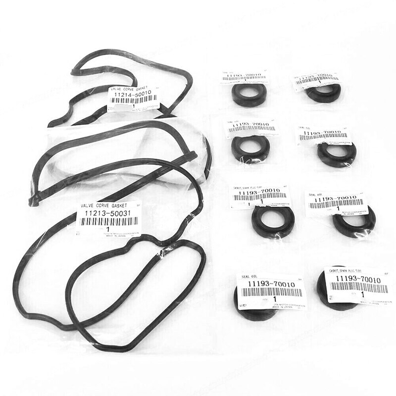 Car Valve Cover Gaskets Spark Plug Tube Seals Set Washer Seals 11214-50011 11193-70010 90210-07001 for Lexus Toyota